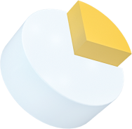 黄白色饼图